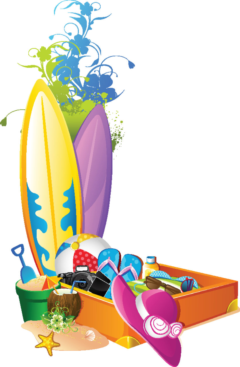 Kostenlosurlaubsommer Clipartsart - Kids Summer Backdrop Printable (837x1280)