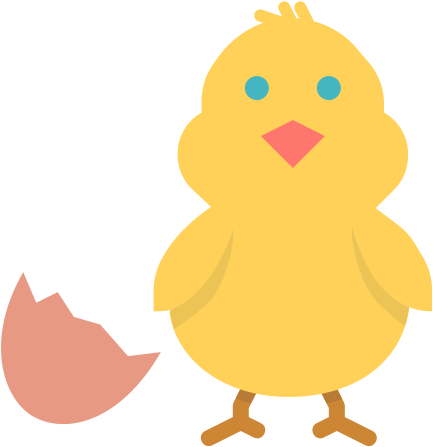 Huhn, Chickling, Ostern, Ei, Schale, Feder Symbol - Spring Chicken Icon (512x512)