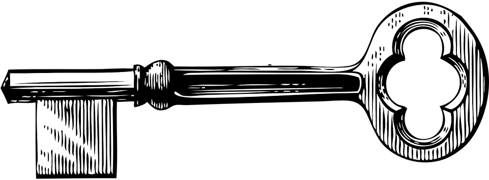 Schlüssel Antik Clipart - Skeleton Key Clip Art (960x480)
