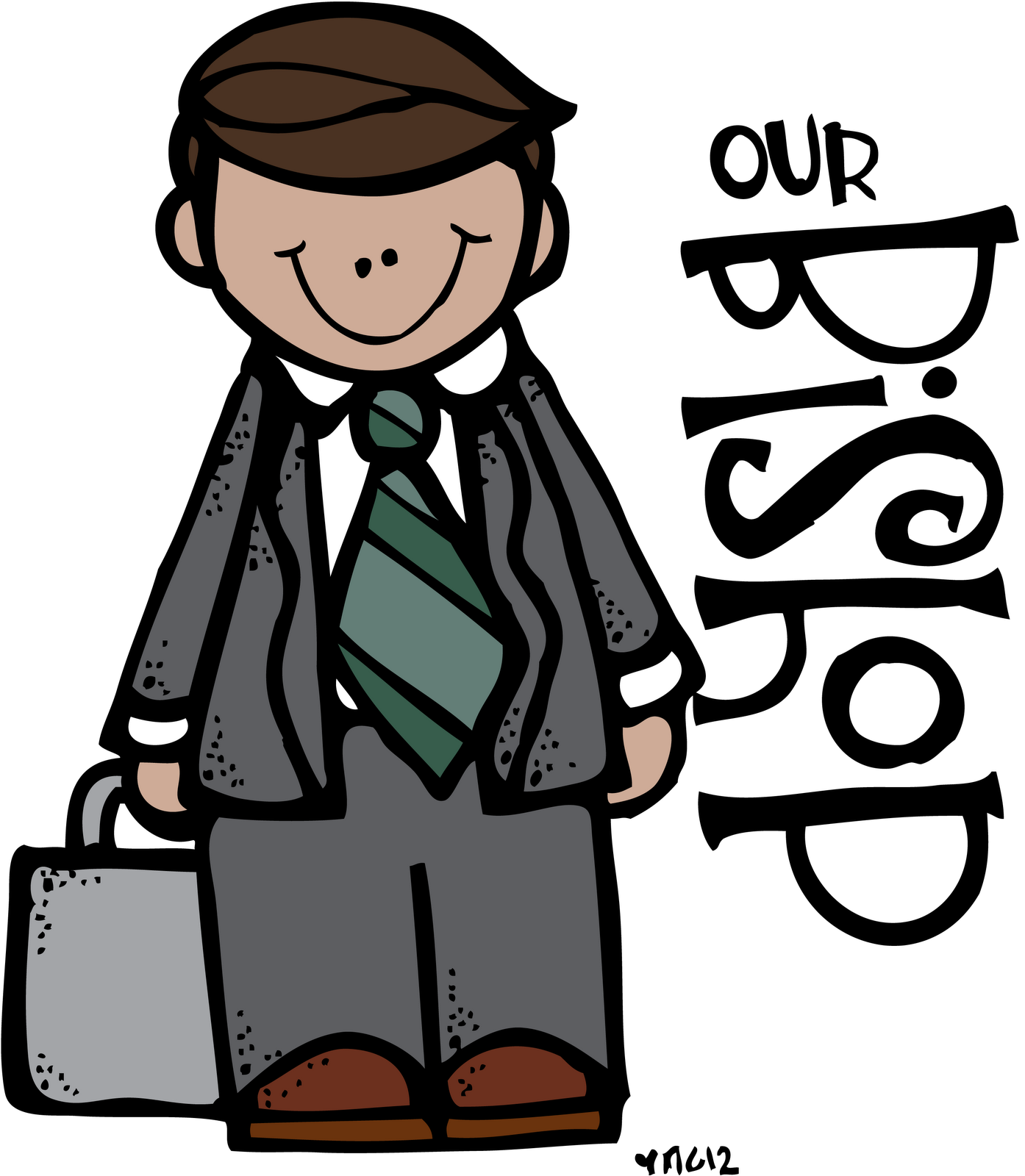 Melonheadz Lds Illustrating - Lds Bishop Clipart (1394x1600)