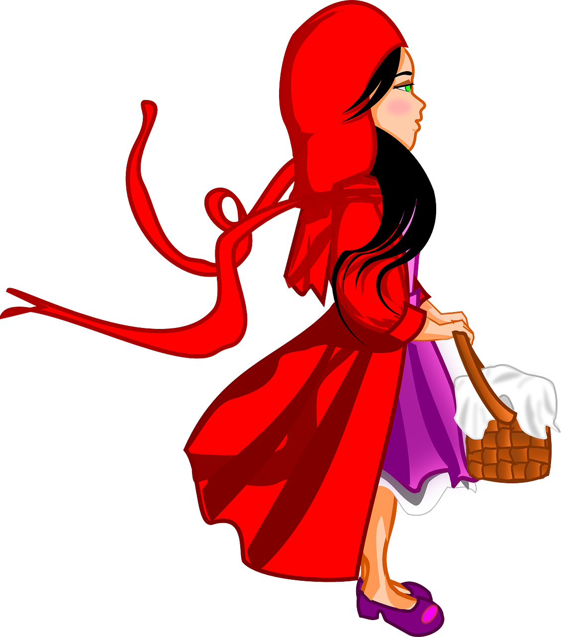 Rotkäppchen - Little Red Riding Hood Clipart (1128x1280)