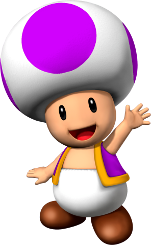 Reference For Creating Amigurumi Copy - Super Mario Purple Toad (296x479)