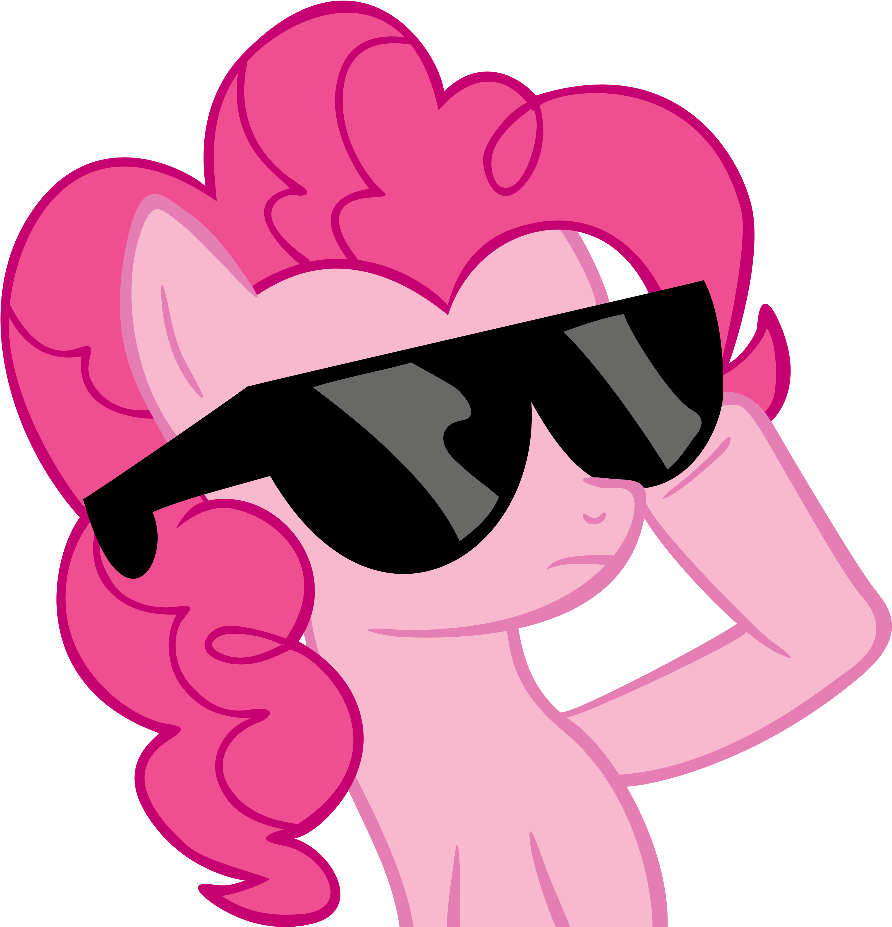 Hey Look Pinkie Pie Is Being Blinded By Twilight Sparkles - Pinkie Pie Sunglasses (3368x3393)