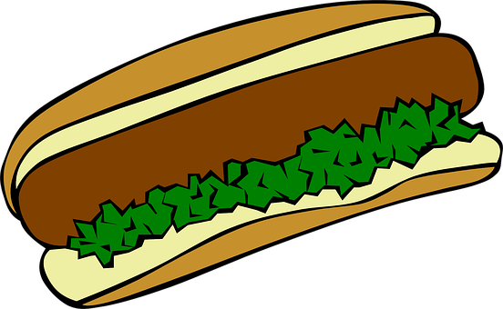 Hotdog, Imbiss, Lebensmittel, American - Hot Dog Clip Art (552x340)