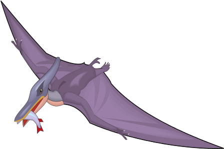 Pteranodon Clipart - Flying Dinosaur Clipart (455x305)