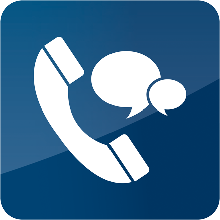 Ausführliche Telefonberatung - Phone Icon Blue Circle (438x438)