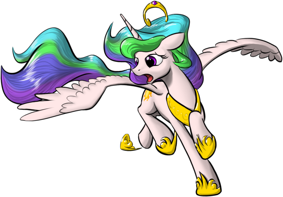 The Artist Noted They'd Like To See Celestia Under - Cartoon (1032x774)