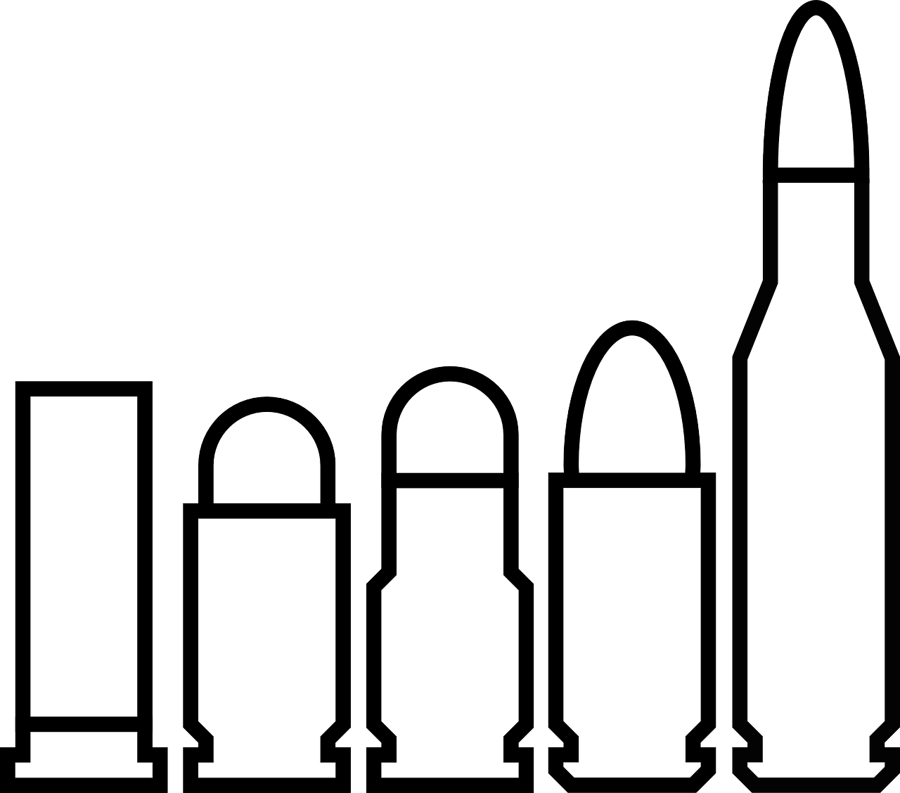 Bullet Holes Clipart - Bullet Black And White (1280x1128)