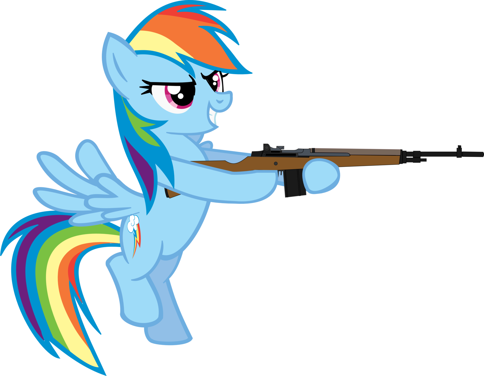 My Little Pony Clipart Gun Png - Pony With A Gun (1600x1244)