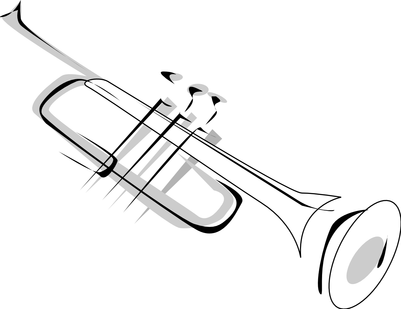 Trumpet Clip Art Hostted Wikiclipart - Trumpet Clipart (1331x1026)