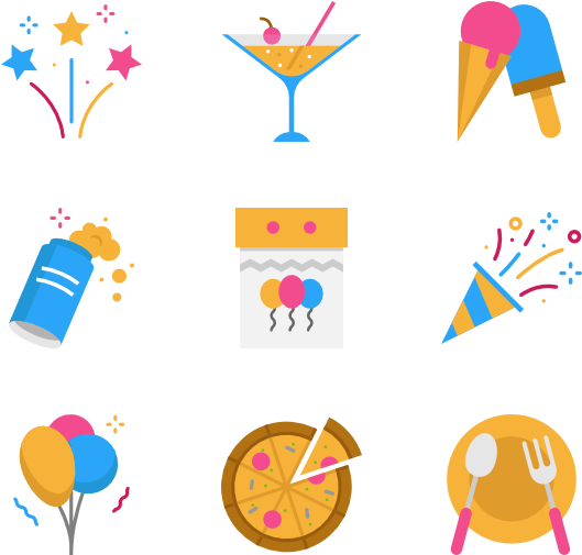 Party 50 Icons - Iconos Party Png (600x564)
