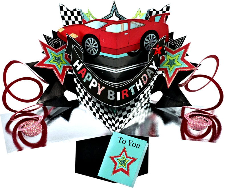 Second Nature Pop Up Card - Car (800x661)