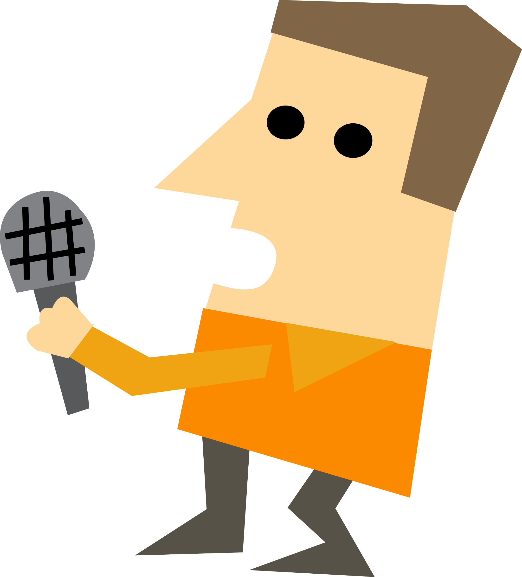 Erzähl - News Reporter Clipart (2169x2400)
