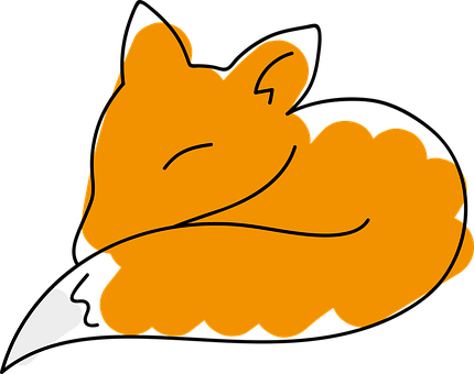Fuchs Fox Zeichnung Tier Svg Vektor Fuchs - Fox Necklace - Silver Fox Necklace - Sleeping Fox - (430x340)