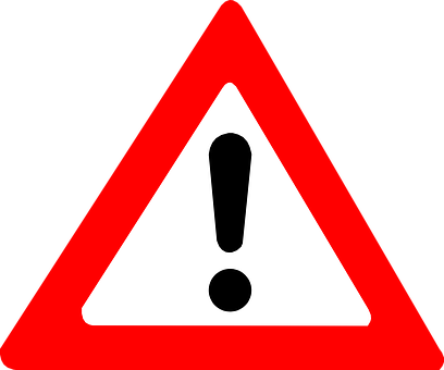 Aufmerksamkeit Warnung Ausrufezeichen Weck - Warning Sign .png (408x340)