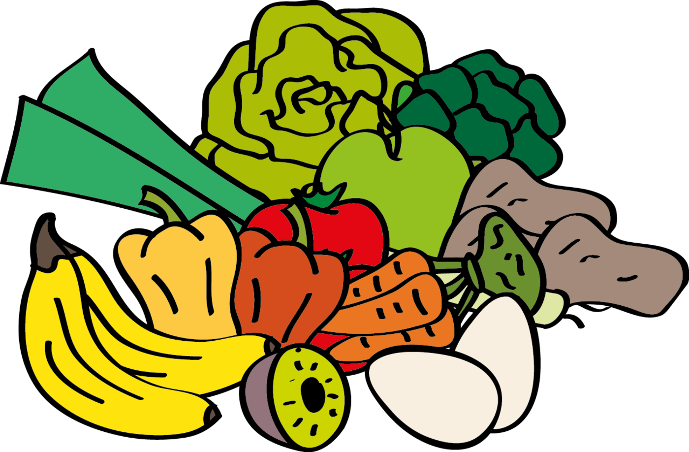 Obst Und Gemüse - Gemüse Clipart (1400x918)