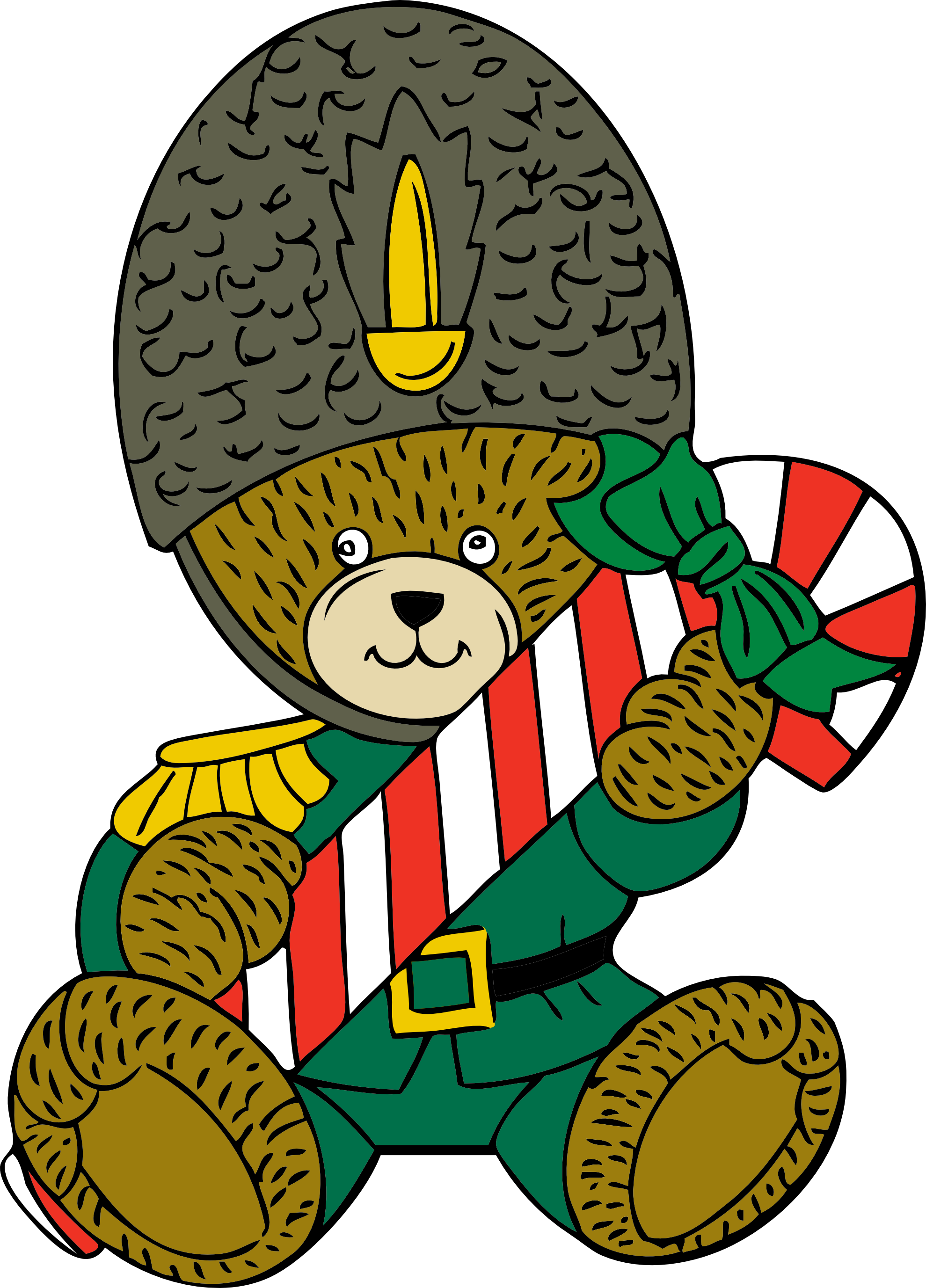 Christmas Guard Bear By Johnny Automatic - Border Guard Clip Art (1979x2753)
