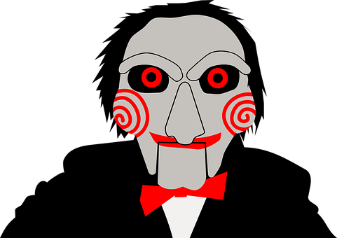 Film Horror Stichsäge Sah Unheimlich Thril - Jigsaw Png (481x340)