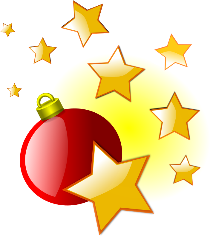 Free Christmas L4 - Christmas Stars Clipart (764x800)