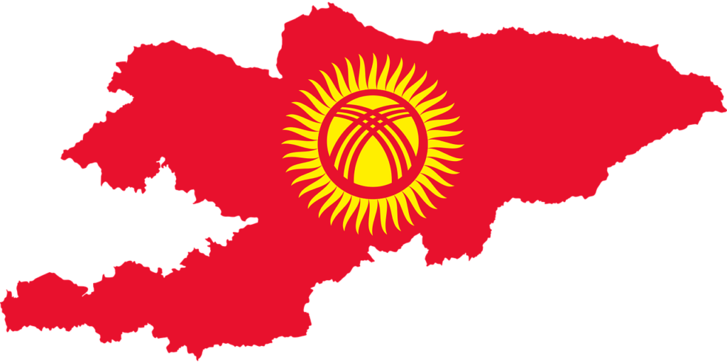 Kirgistan, Kirgisien Oder Kirgisistan Was Ist Nun Richtig - Kyrgyzstan Map With Flag (1024x512)