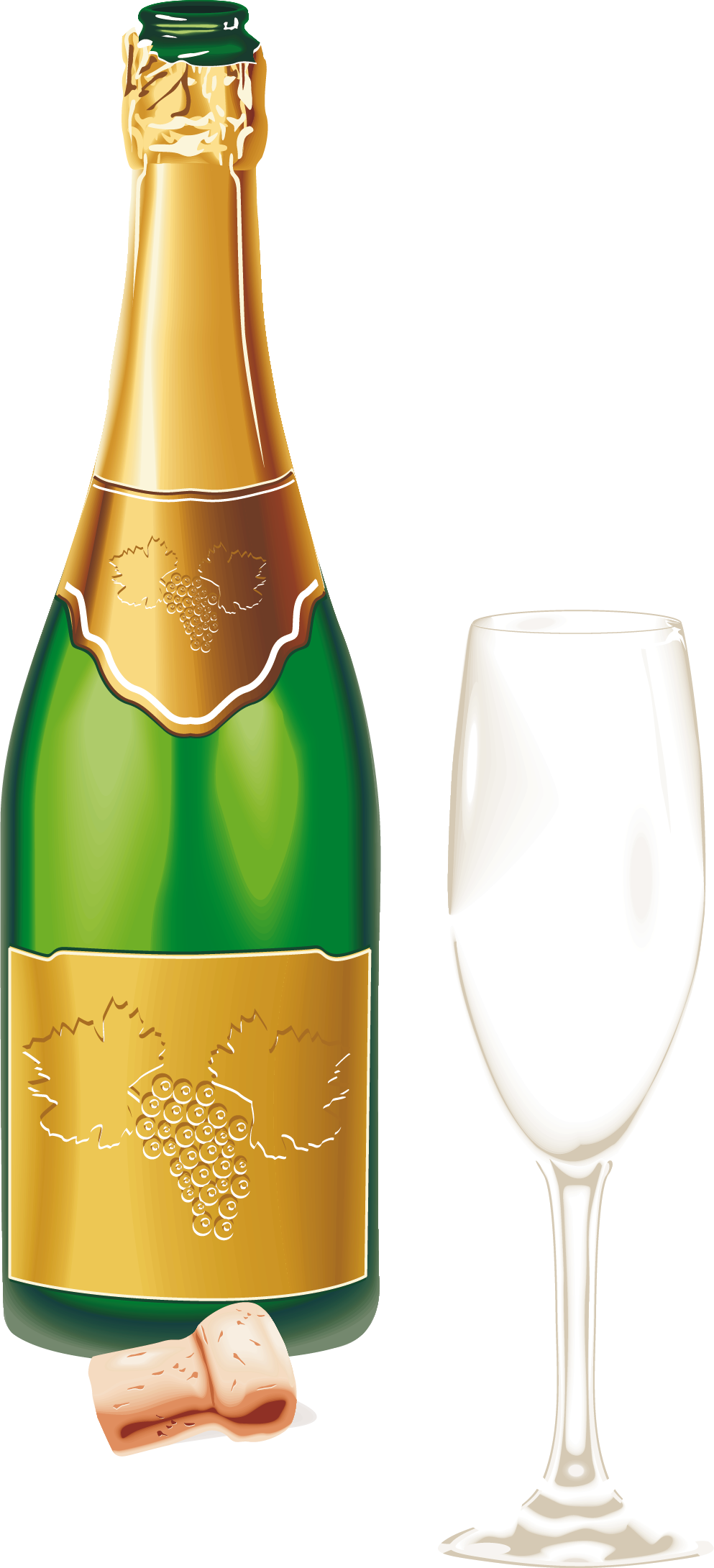 Champagne Png - Champagne With Transparent Background (993x2181)