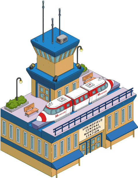 Einschienenbahn - Estacion De Monorail Los Simpsons (650x650)