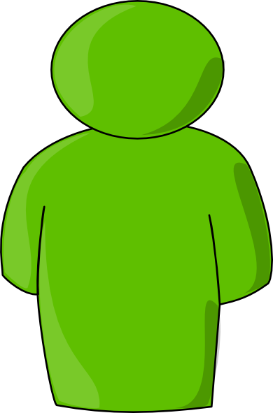 Person Buddy Symbol Green Light Clip Art At Clker - Green Icon Person Nice (390x591)