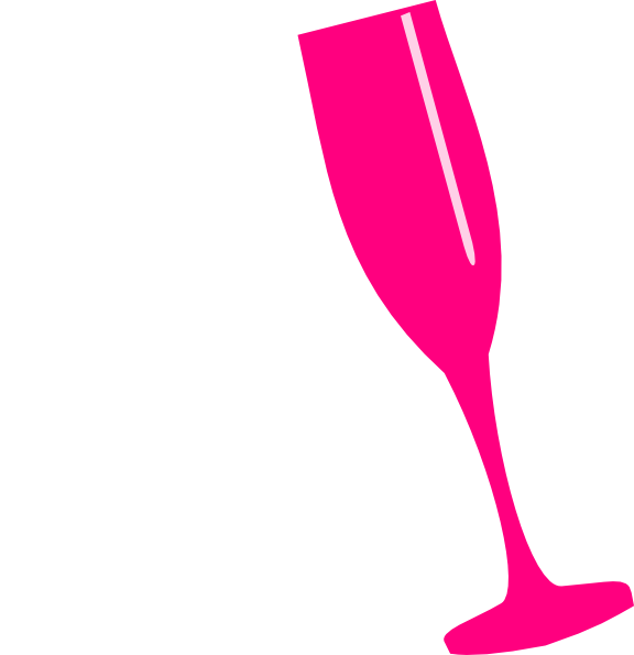 Champagne Glass Clip Art At Clkercom Vector Online - Pink Champagne Glass Clip Art (576x595)