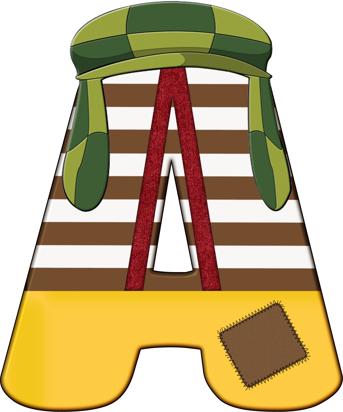 Alfabeto - Chaves 4 - Png - Letras - Maiúsculas, Minúsculas, - Letras Com Tema Chaves (1153x1387)