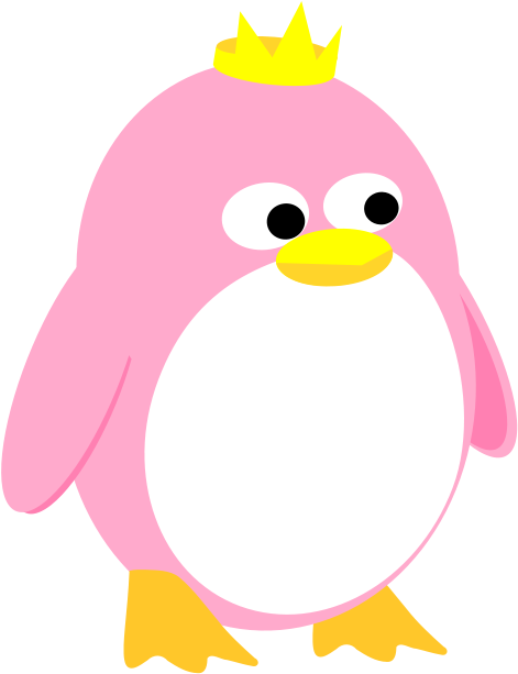Penguin With Princess Crown (568x800)