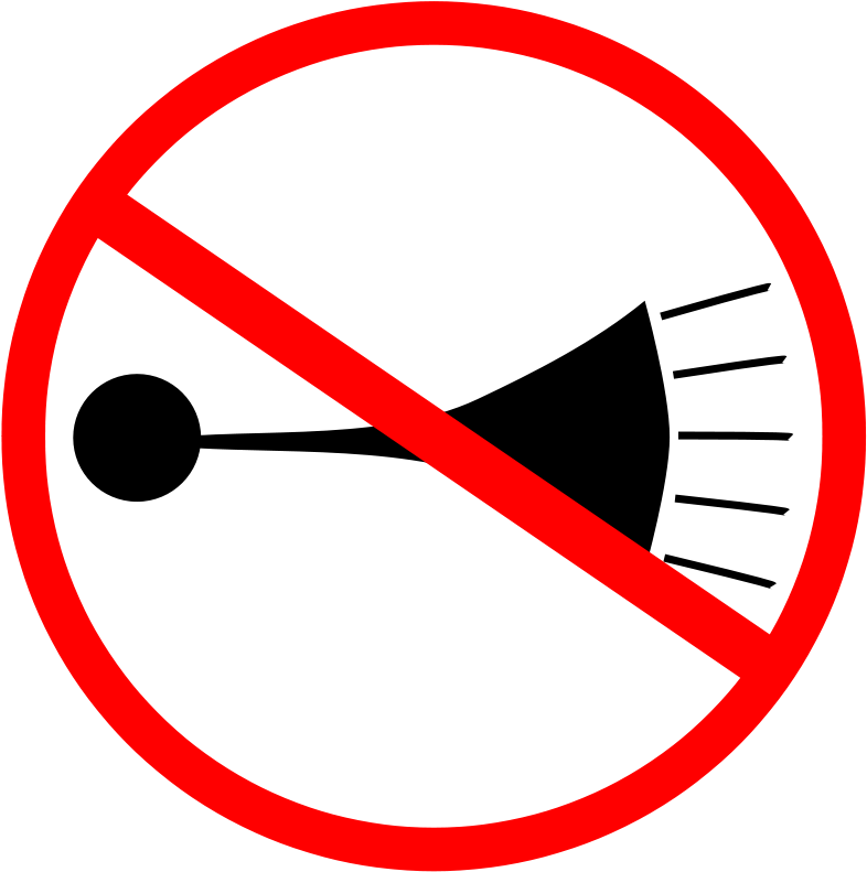 No Horn Sign - Don T Honk Sign (800x800)