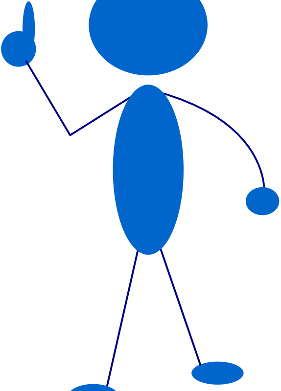 Free Blueman 103 - Point To Head Clip Art (574x800)
