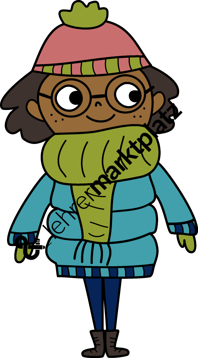 Schulkind Clipart, Winter - Draw A Cartoon Elephant (800x1442)