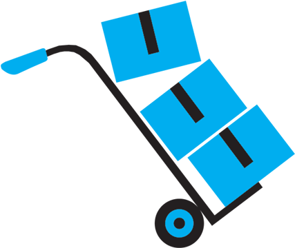 Trolley Clipart Movers - Moving Icon Png (600x420)