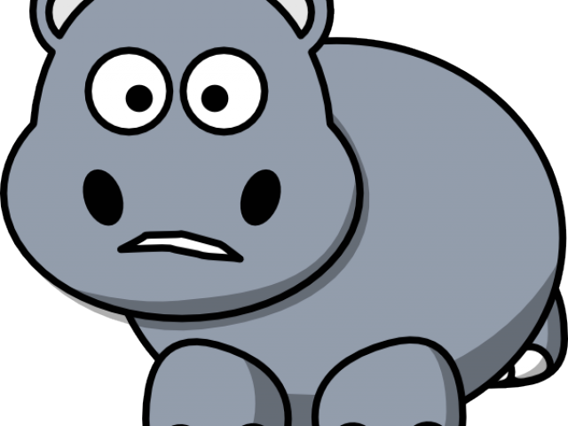 Hippopotamus Clipart Sad - Animals With One Tooth (640x480)