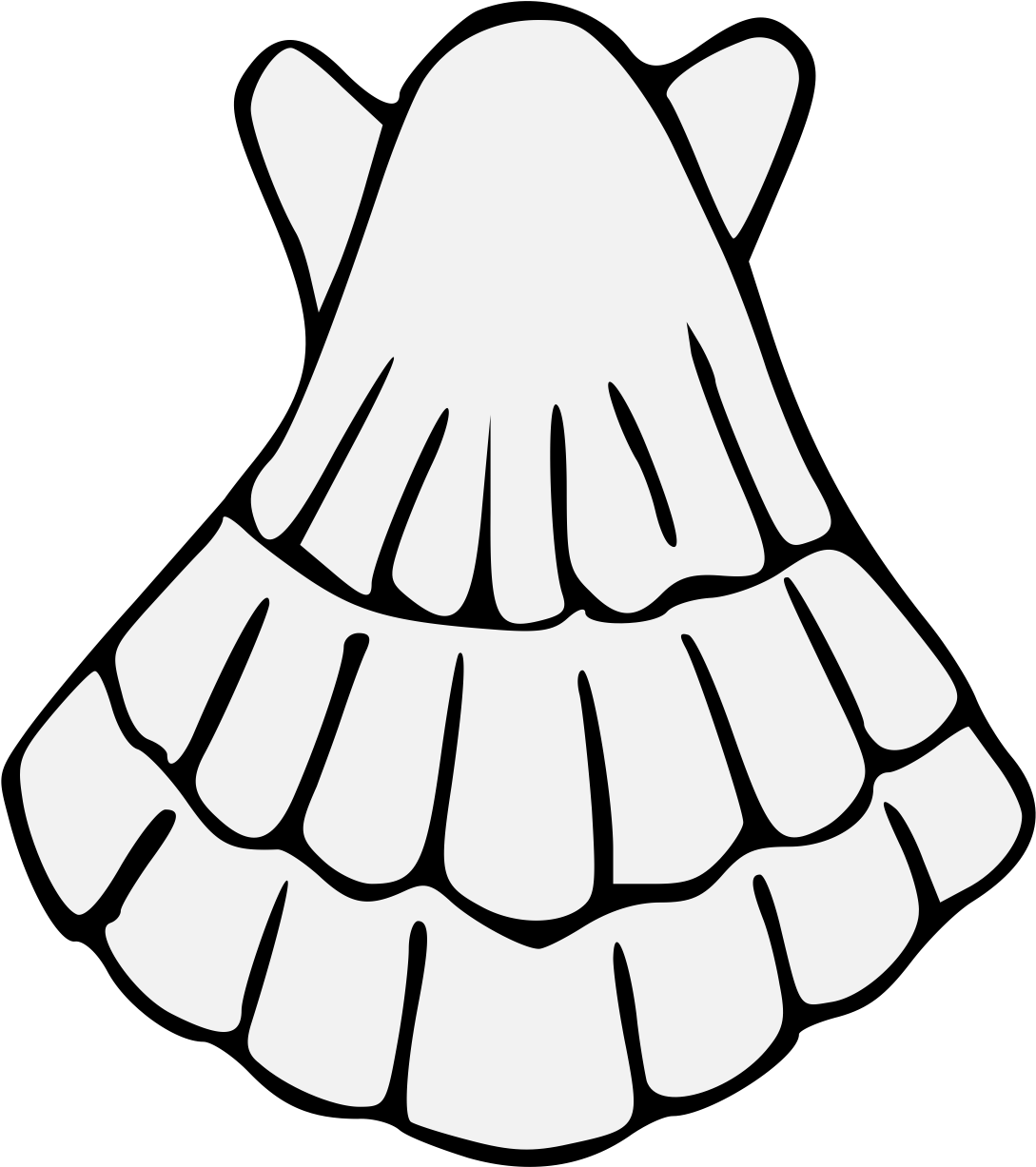 Drawing Shell Escallop For Free Download - Art (1106x1256)