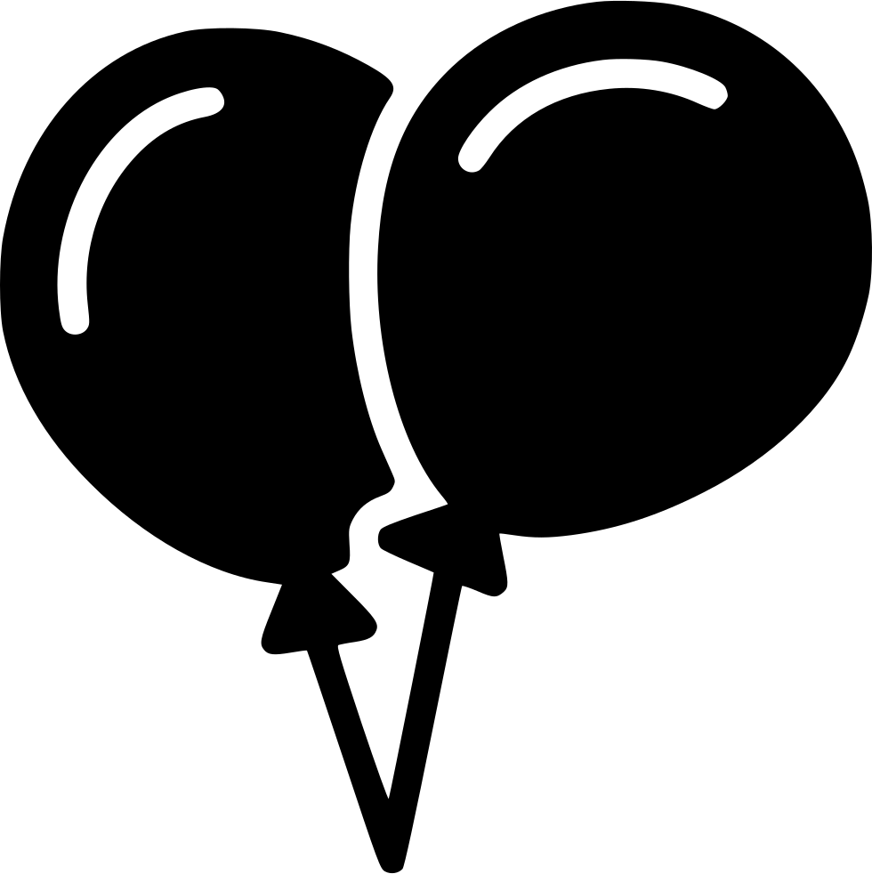 Royalty Free Stock Balloons Svg Black And White - Balloon (980x982)