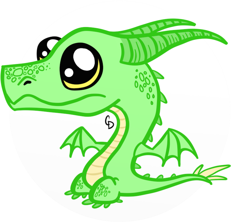 Clipart Alligator Chibi Free - Wyvern Cartoon (894x894)