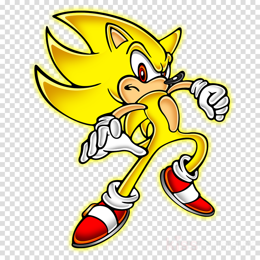 Sonic Yellow Png Clipart Sonic The Hedgehog Knuckles - Super Sonic Musmatta Ill Barn Som Älskar Super Sonic (900x900)