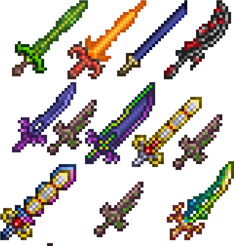 Terra Blade Crafting - Pixel Art (1050x880)