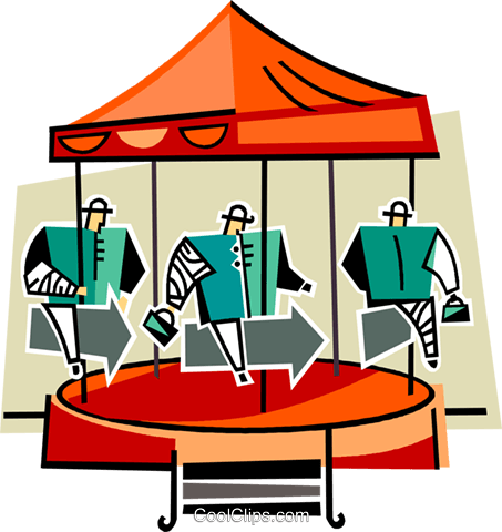 Merry Go Round Royalty Free Vector Clip Art Illustration - Merry Go Round Royalty Free Vector Clip Art Illustration (453x480)