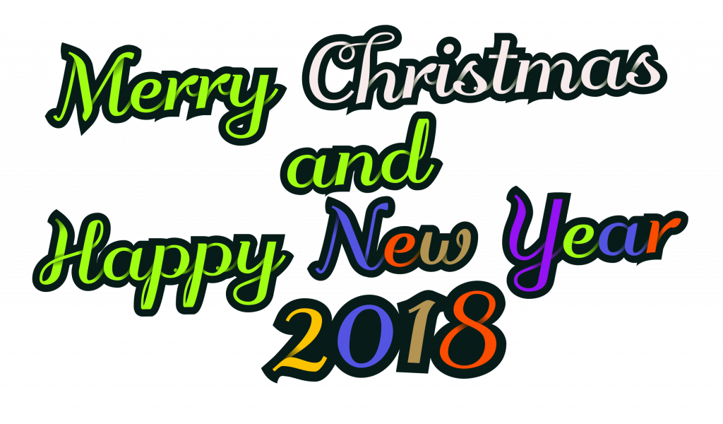 Merry Christmas And Happy New Year Pictures 2018 2 - Merry Christmas & Happy New Year 2018 .png (1024x600)