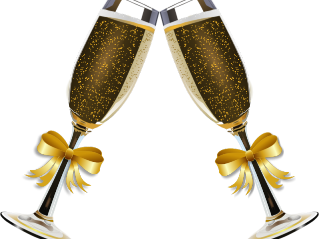 New Year Clipart Wine Glass - Champagne Glasses New Years (640x480)