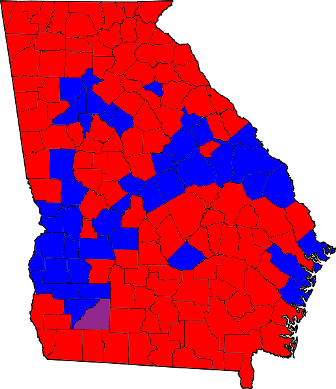 Peanut Politics 32 Years Later This How Georgia Looks - Map Of Georgia (336x389)