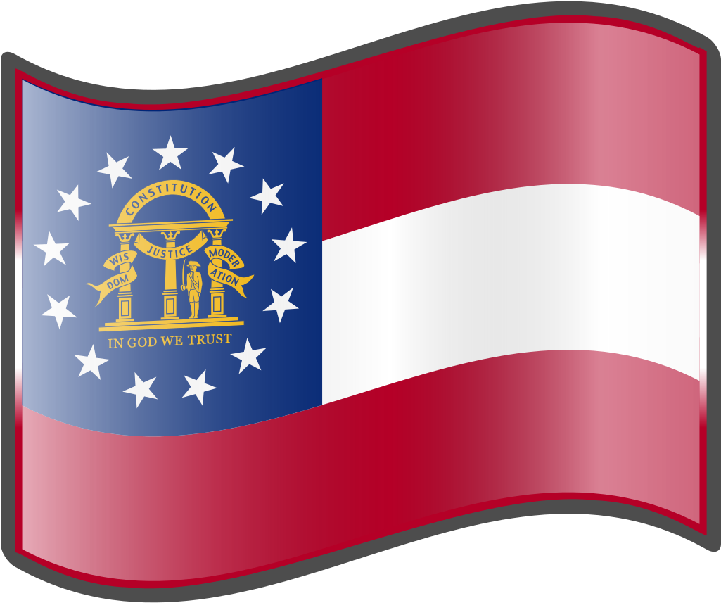Nuvola Us Georgia Flag - Georgia State Flag (1024x1024)
