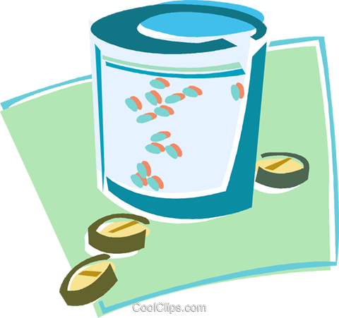 Pill Bottle Royalty Free Vector Clip Art Illustration - Oral Administration (480x451)