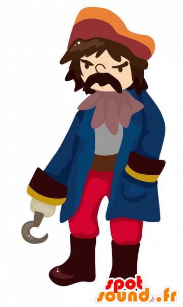 Mustache Clipart Pirate - Pirate (600x600)