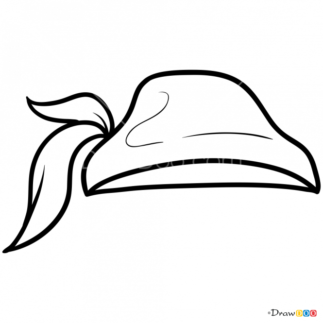 Hats - Pirate Hat Drawing (665x665)