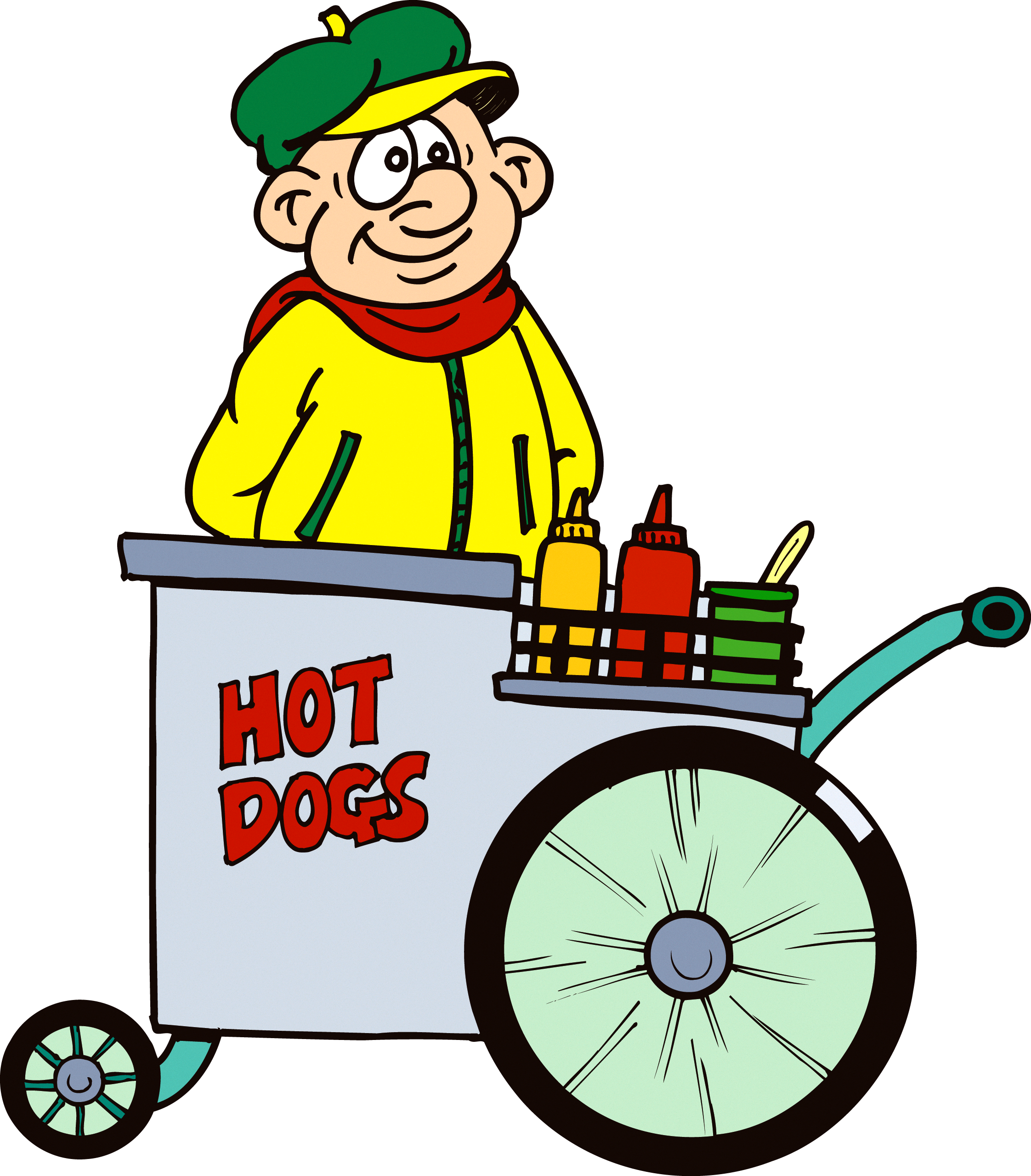 Hot Dog Cart Clip Art - Hot Dog Cart Clip Art (2244x2559)