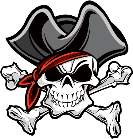 Printed Vinyl Stickers Factory - Pirate Skull And Crossbones Transparent (600x600)